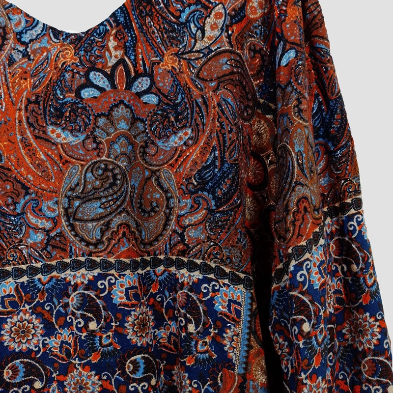 Mintás, 3/4-es ujjú női felső, XL méret