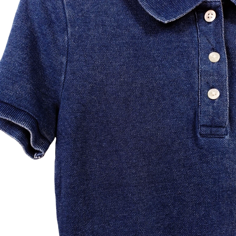 H&M, sötétkék színű, rövid ujjú női felső, S méret