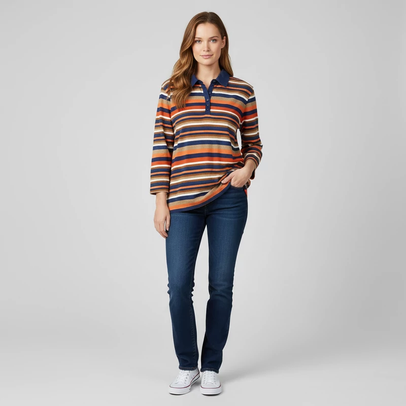 Gerry Weber, mintás, 3/4-es ujjú női felső, L méret