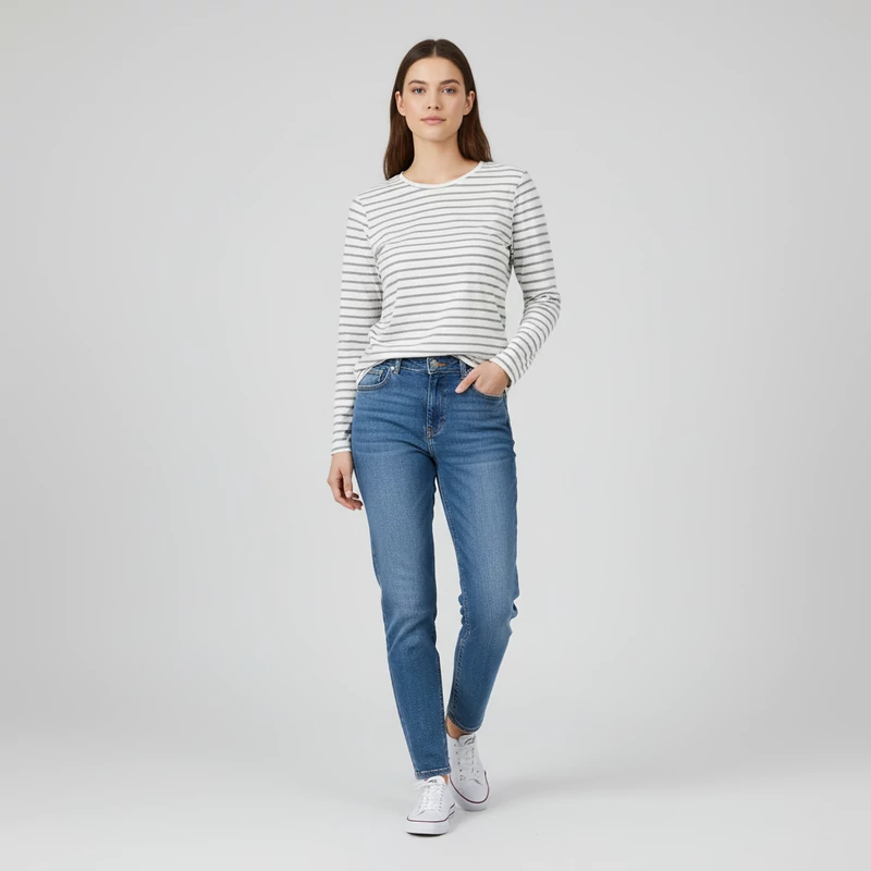 Esprit, mintás, hosszú ujjú női felső, M méret