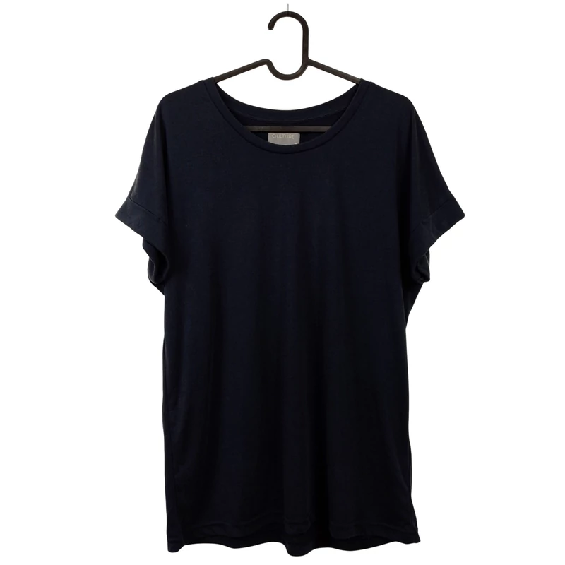 Culture, sötétkék színű, rövid ujjú női felső, XS méret