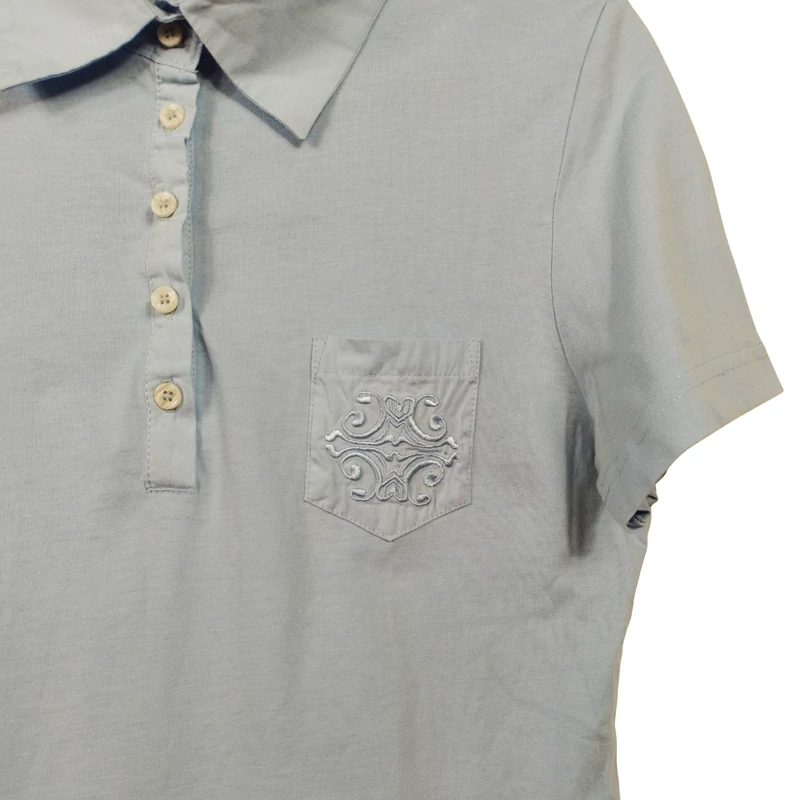 Giada, világoskék színű, rövid ujjú női felső, S méret