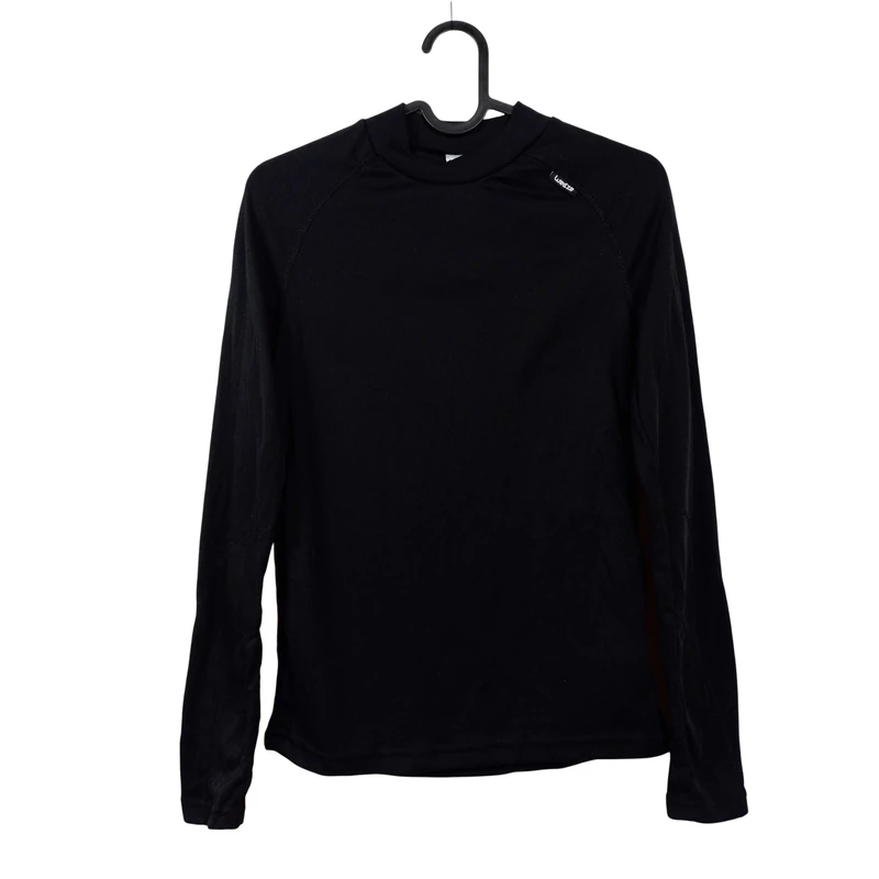 Decathlon, fekete színű, hosszú ujjú női felső, S méret