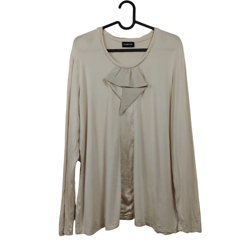 Taifun, bézs színű, hosszú ujjú női felső, L méret