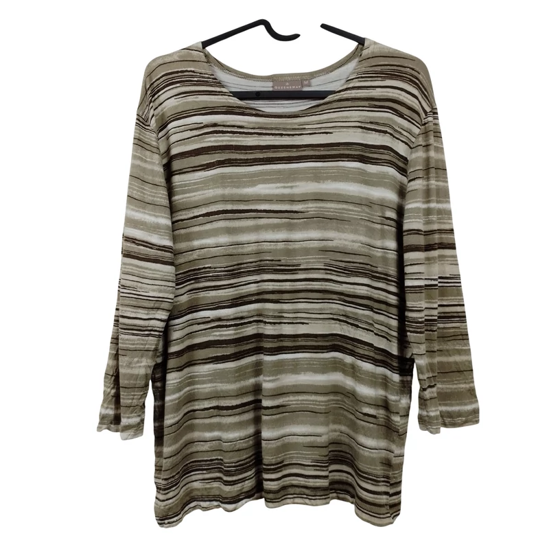 Queensway, mintás, hosszú ujjú női felső, M méret