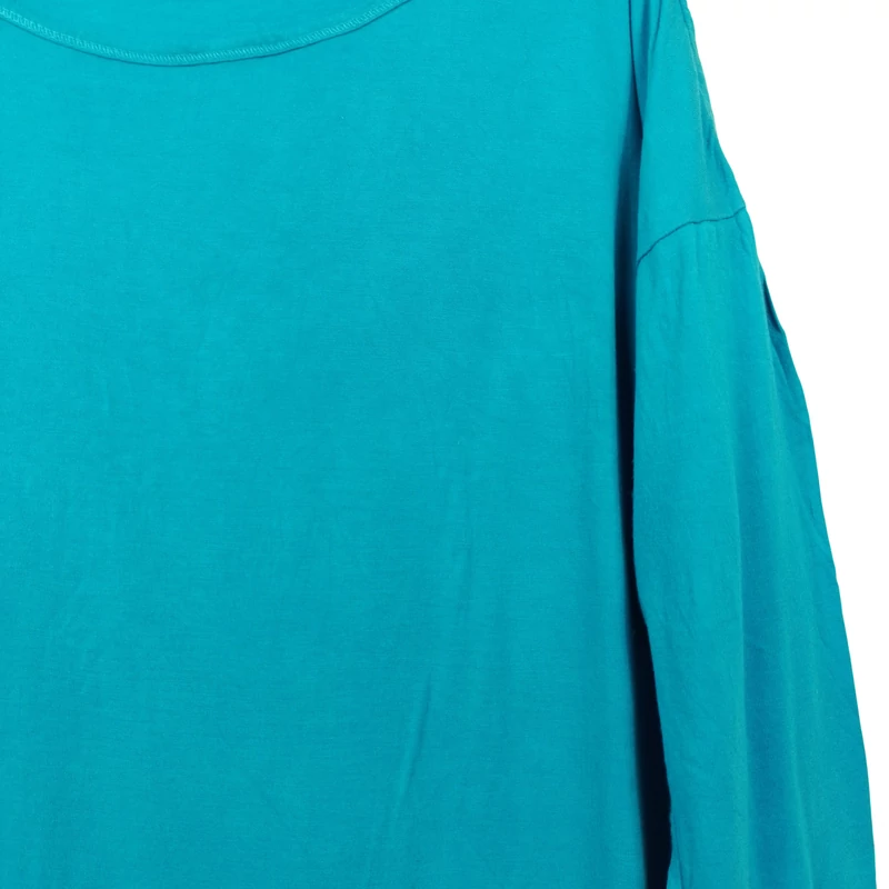 Edc, türkizkék színű, 3/4-es ujjú női felső, S méret