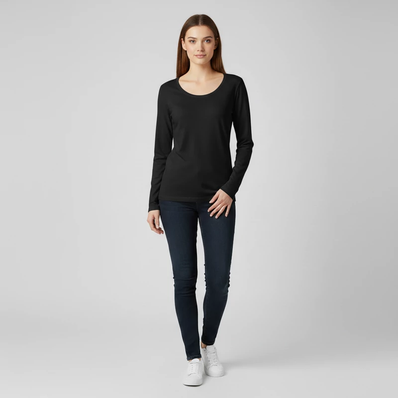 Staccato, fekete színű, hosszú ujjú női felső, M méret