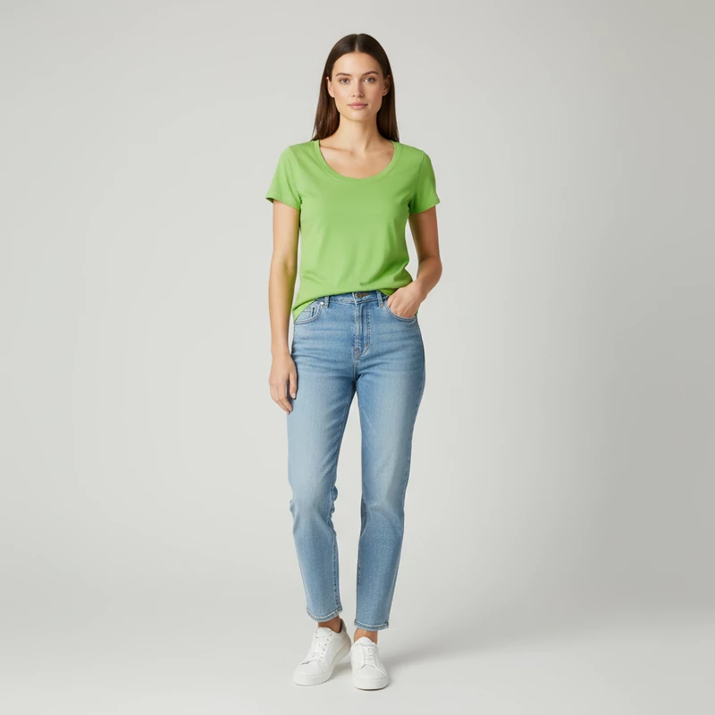 Mark&Spencer, almazöld színű, rövid ujjú női felső, M méret