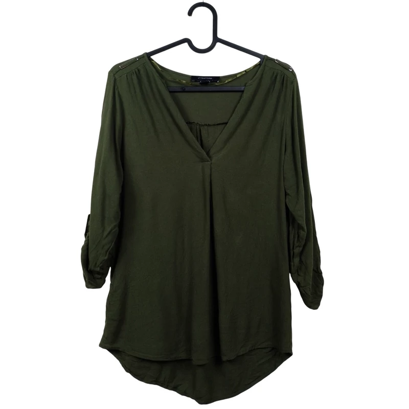 Atmosphere, kekizöld színű, 3/4-es ujjú női felső, XS méret