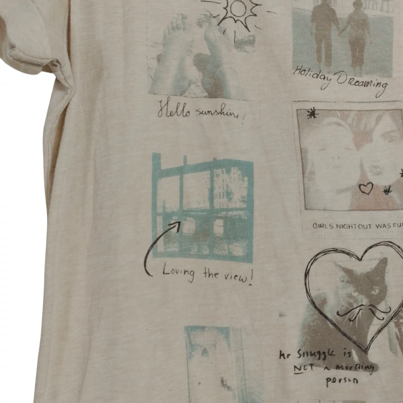 Elején mintás női póló (használt minőségű!)