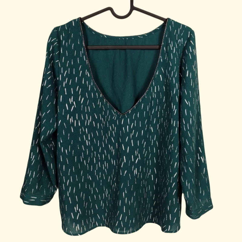 WE, mintás, 3/4-es ujjú női felső, M méret (használt minőségű!)