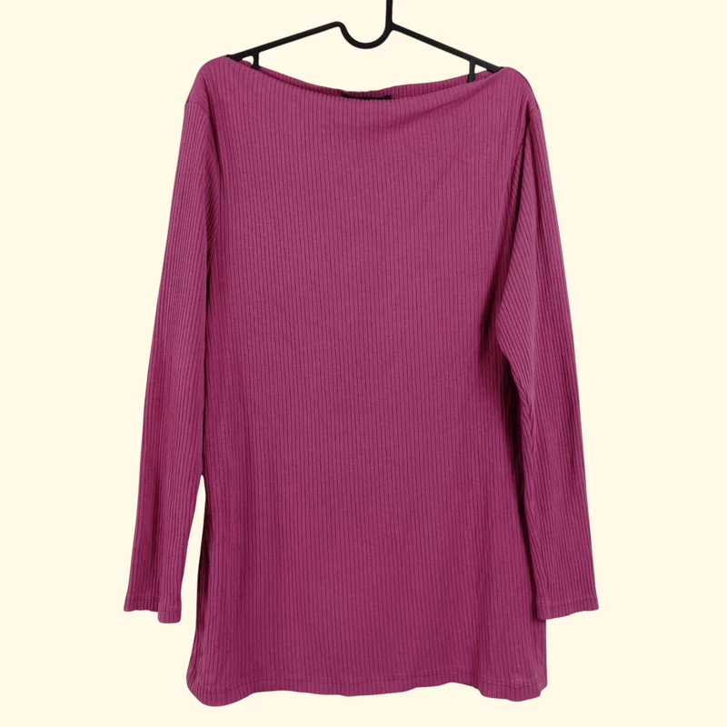 C&A, fukszia színű, hosszú ujjú női felső, M méret (használt minőségű!)