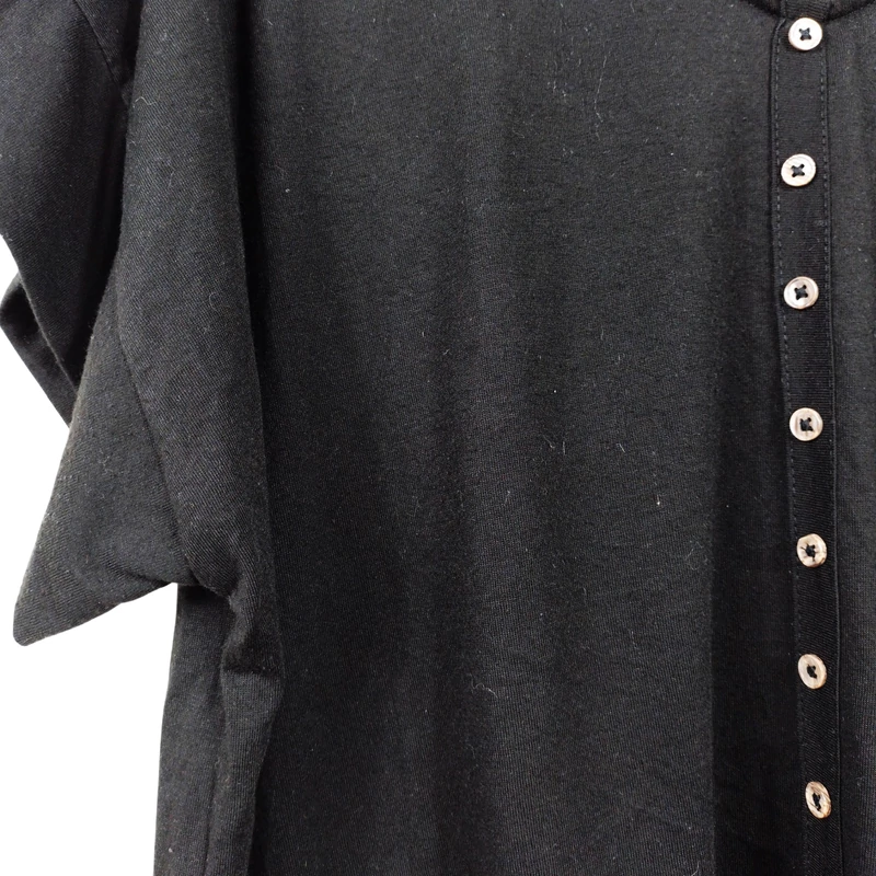 Infinity, fekete színű, rövid ujjú női felső, XL méret (használt minőségű!)