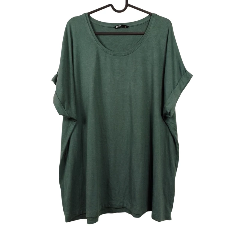 Only, szürkészöld színű, rövid ujjú női felső, 2XL méret (használt minőségű!)