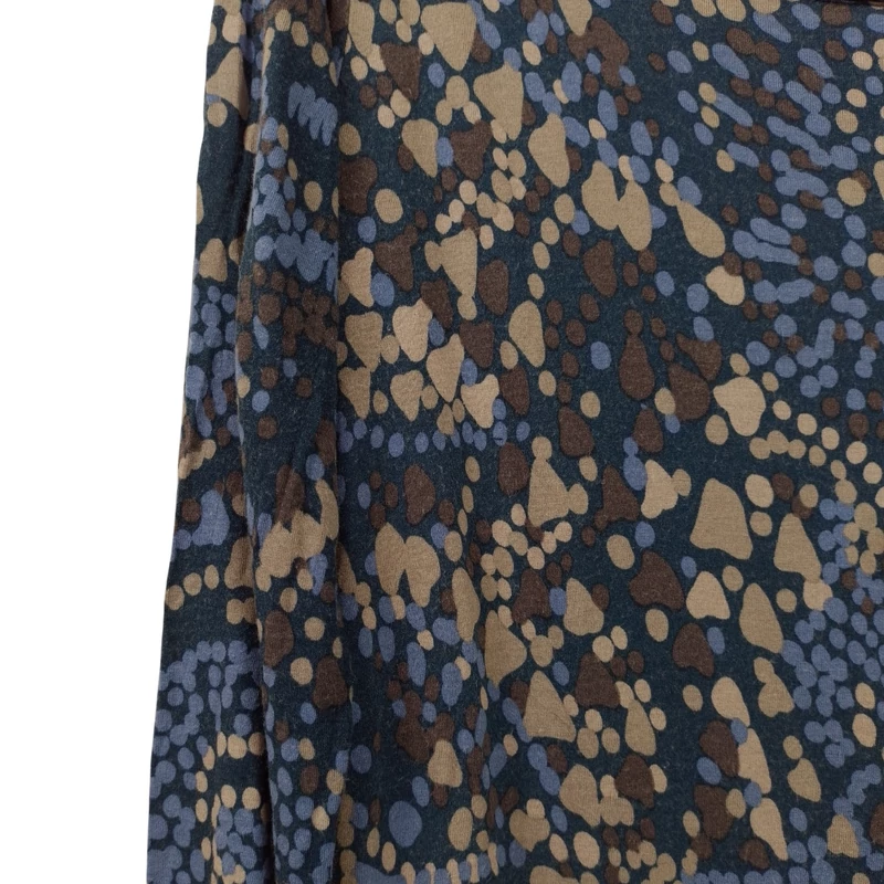 Pauline B., mintás hosszú ujjú női egész ruha, L méret (használt minőségű!)