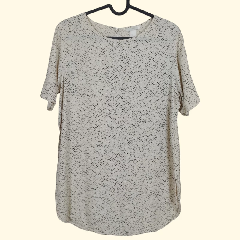 H&M, mintás, rövid ujjú női felső, M méret